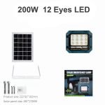 Solar Emergency Flood Light with Red/Blue Strobe | 100W 200W 300W Split Design - Image 4