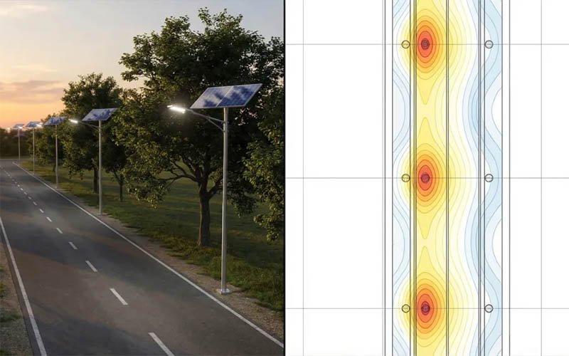 How Many Street Lights Per km