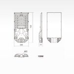 All-in-One Plastic Solar Street Light High Efficiency Stereo Series - Image 4